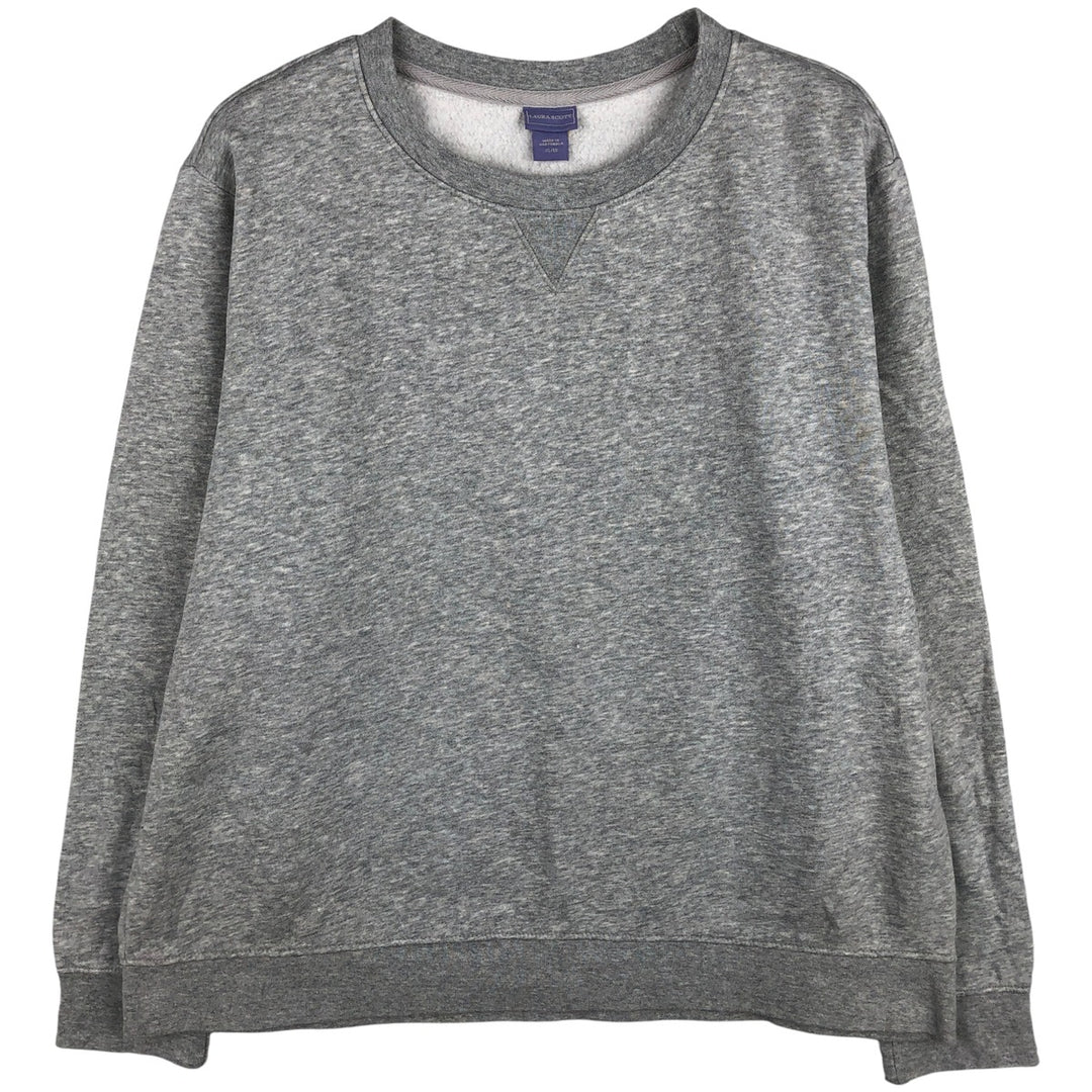 LAURA SCOTT plain blank sweatshirt, men's size XL cotton gray type Vintage Second Hand