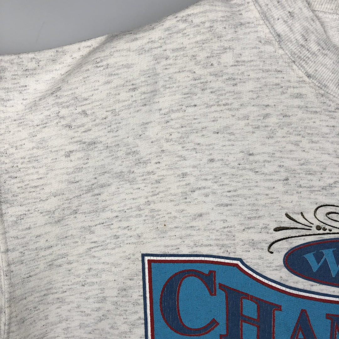 Vintage 1990'S NUTSMEG MLB Toronto Blue Jays Print Sweatshirt, Made in USA, Men's Size Medium unclear gray type Vintage Second Hand