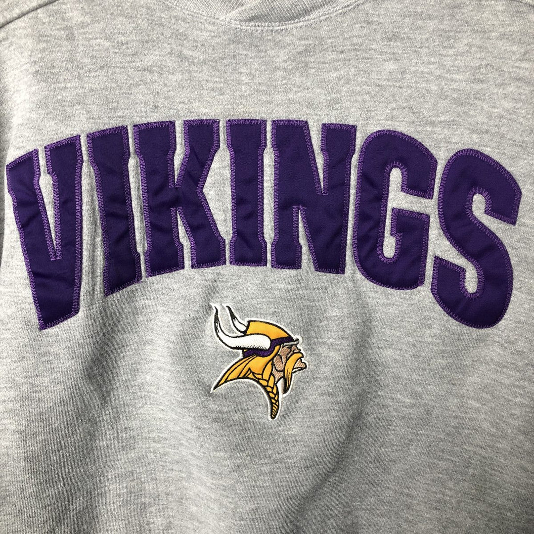 Starter NFL Minnesota Vikings Sweatshirt, Men's Size Medium cotton gray type Vintage Second Hand