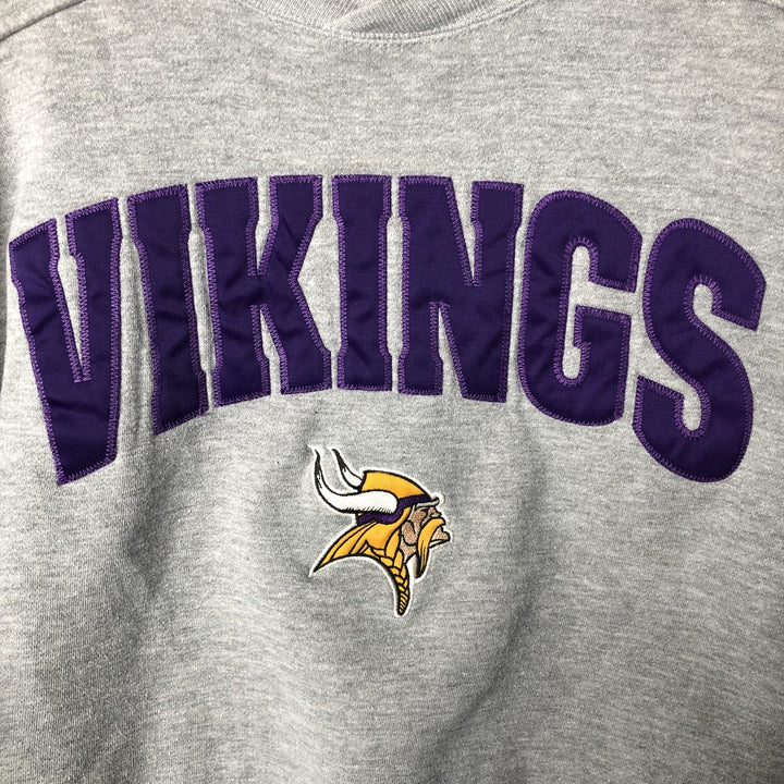 Starter NFL Minnesota Vikings Sweatshirt, Men's Size Medium cotton gray type Vintage Second Hand