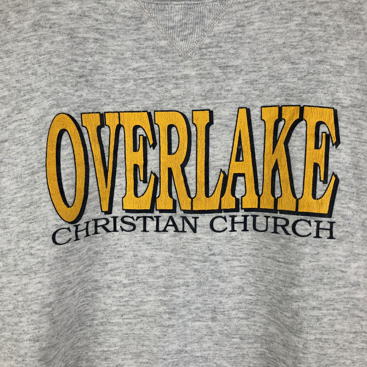 90'S Russell printed sweatshirt, sweatshirt, made in USA, men's XXL, vintage cotton gray type Vintage Second Hand