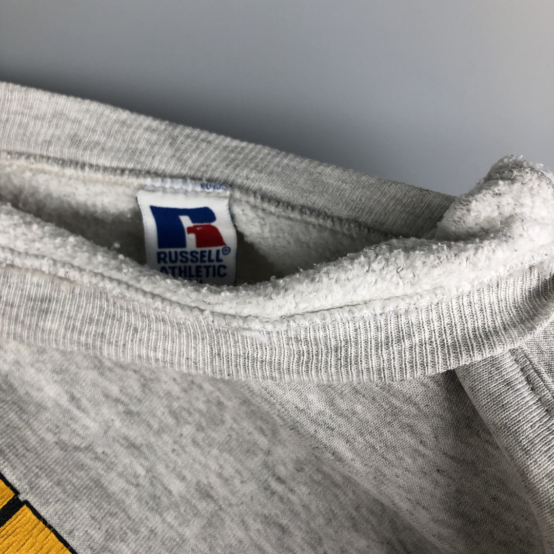 90'S Russell printed sweatshirt, sweatshirt, made in USA, men's XXL, vintage cotton gray type Vintage Second Hand