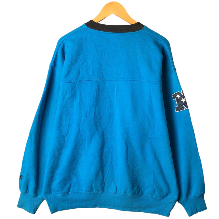Vintage 1990'S Lee Sport sweatshirt, size L, men's, NFL Carolina Panthers. polyester Blue type light blue Vintage Second Hand