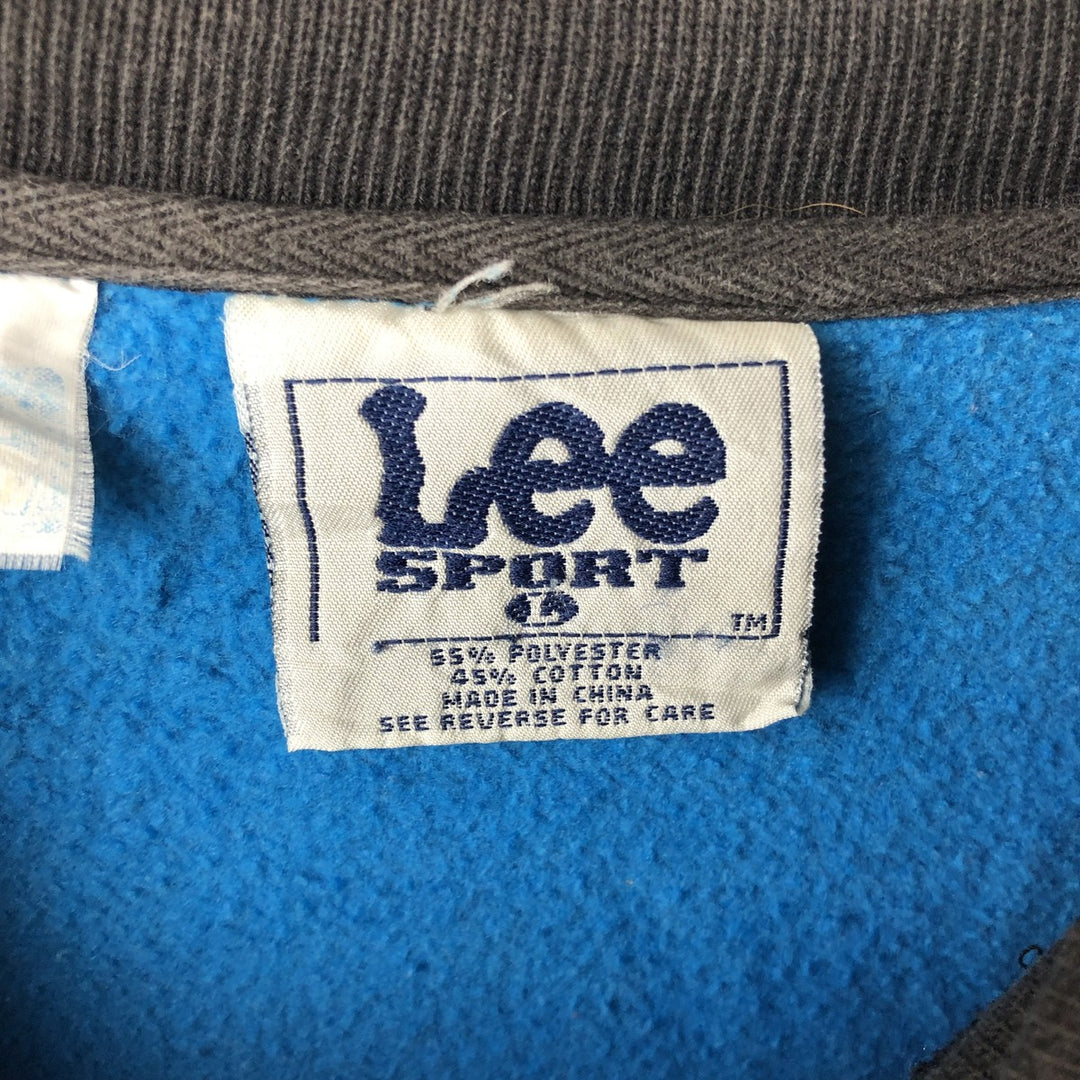 Vintage 1990'S Lee Sport sweatshirt, size L, men's, NFL Carolina Panthers. polyester Blue type light blue Vintage Second Hand