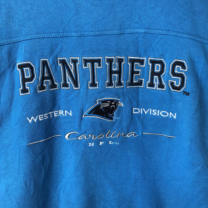 Vintage 1990'S Lee Sport sweatshirt, size L, men's, NFL Carolina Panthers. polyester Blue type light blue Vintage Second Hand