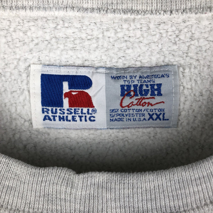90'S Russell College Sweatshirt, Made in USA, Men's XXL, Vintage cotton gray type Vintage Second Hand