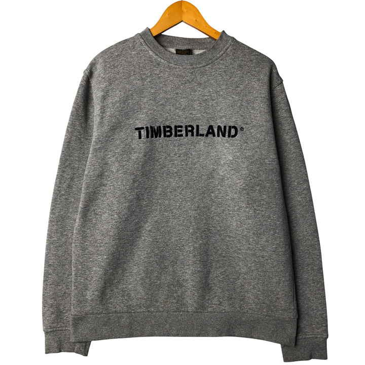 Vintage 90'S Timberland logo sweatshirt, size small, men's cotton gray type Vintage Second Hand