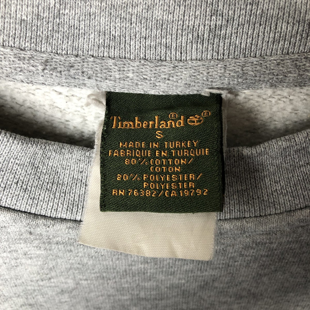 Vintage 90'S Timberland logo sweatshirt, size small, men's cotton gray type Vintage Second Hand