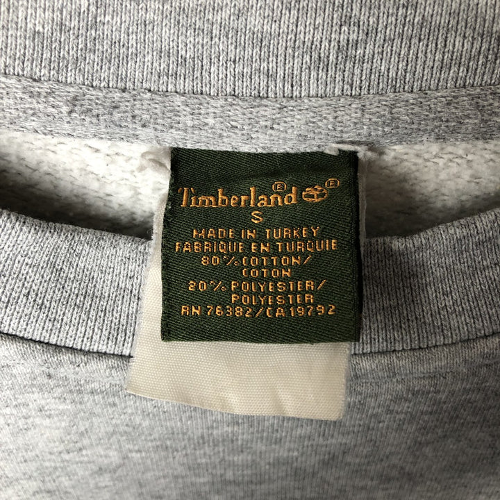 Vintage 90'S Timberland logo sweatshirt, size small, men's cotton gray type Vintage Second Hand