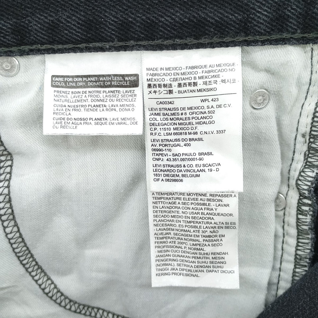 Levi's 550 Black Denim Tapered Denim Pants Men's W31 equivalent cotton black type Vintage Second Hand