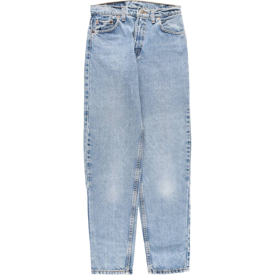90'S Levi's 550-4891 Relaxed Fit Tapered Leg Denim Pants, Made in USA, Women's Size L (W28), Vintage cotton blue type Vintage Second Hand