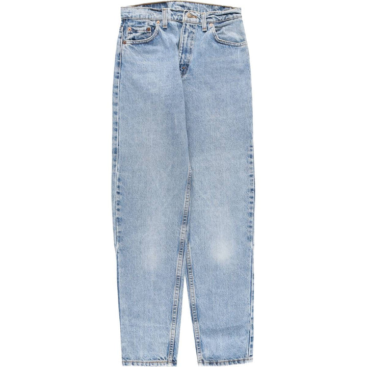 90'S Levi's 550-4891 Relaxed Fit Tapered Leg Denim Pants, Made in USA, Women's Size L (W28), Vintage cotton blue type Vintage Second Hand