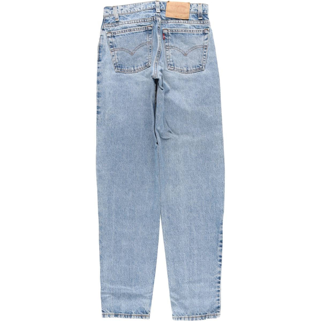 90'S Levi's 550-4891 Relaxed Fit Tapered Leg Denim Pants, Made in USA, Women's Size L (W28), Vintage cotton blue type Vintage Second Hand