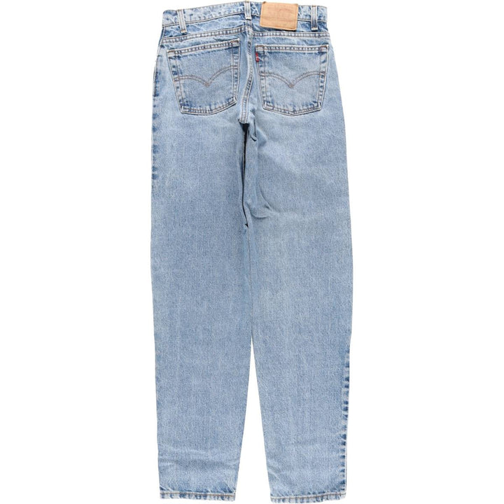 90'S Levi's 550-4891 Relaxed Fit Tapered Leg Denim Pants, Made in USA, Women's Size L (W28), Vintage cotton blue type Vintage Second Hand