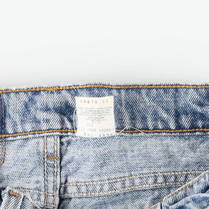 90'S Levi's 550-4891 Relaxed Fit Tapered Leg Denim Pants, Made in USA, Women's Size L (W28), Vintage cotton blue type Vintage Second Hand