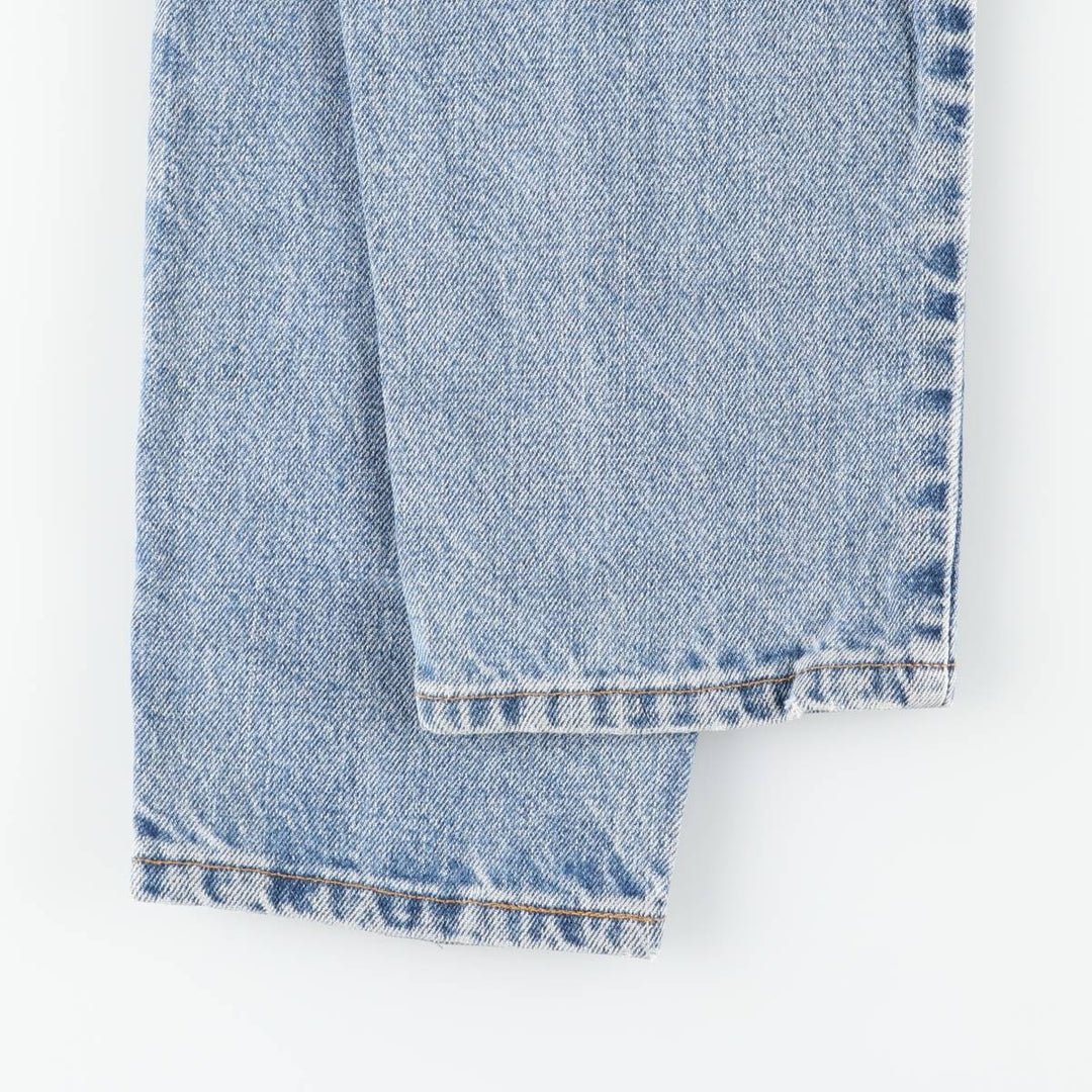 90'S Levi's 550-4891 Relaxed Fit Tapered Leg Denim Pants, Made in USA, Women's Size L (W28), Vintage cotton blue type Vintage Second Hand