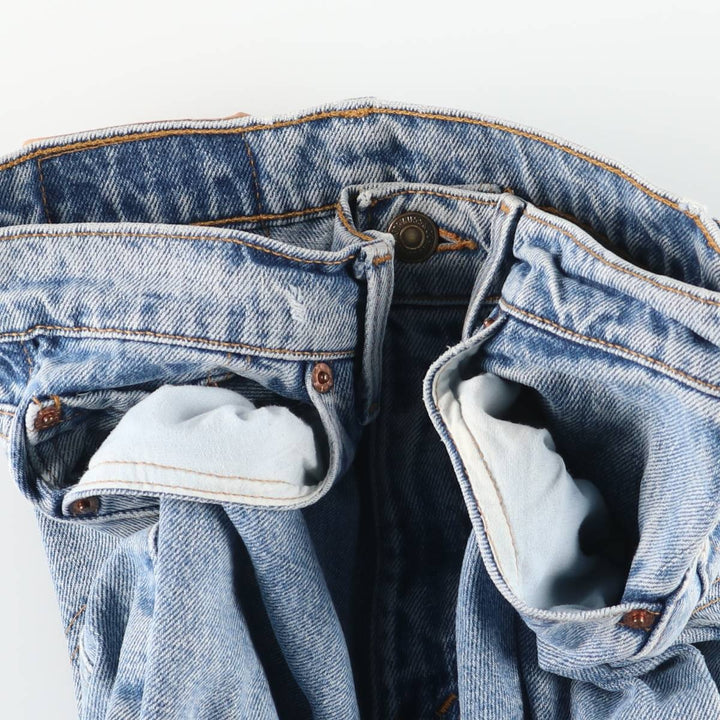 90'S Levi's 550-4891 Relaxed Fit Tapered Leg Denim Pants, Made in USA, Women's Size L (W28), Vintage cotton blue type Vintage Second Hand
