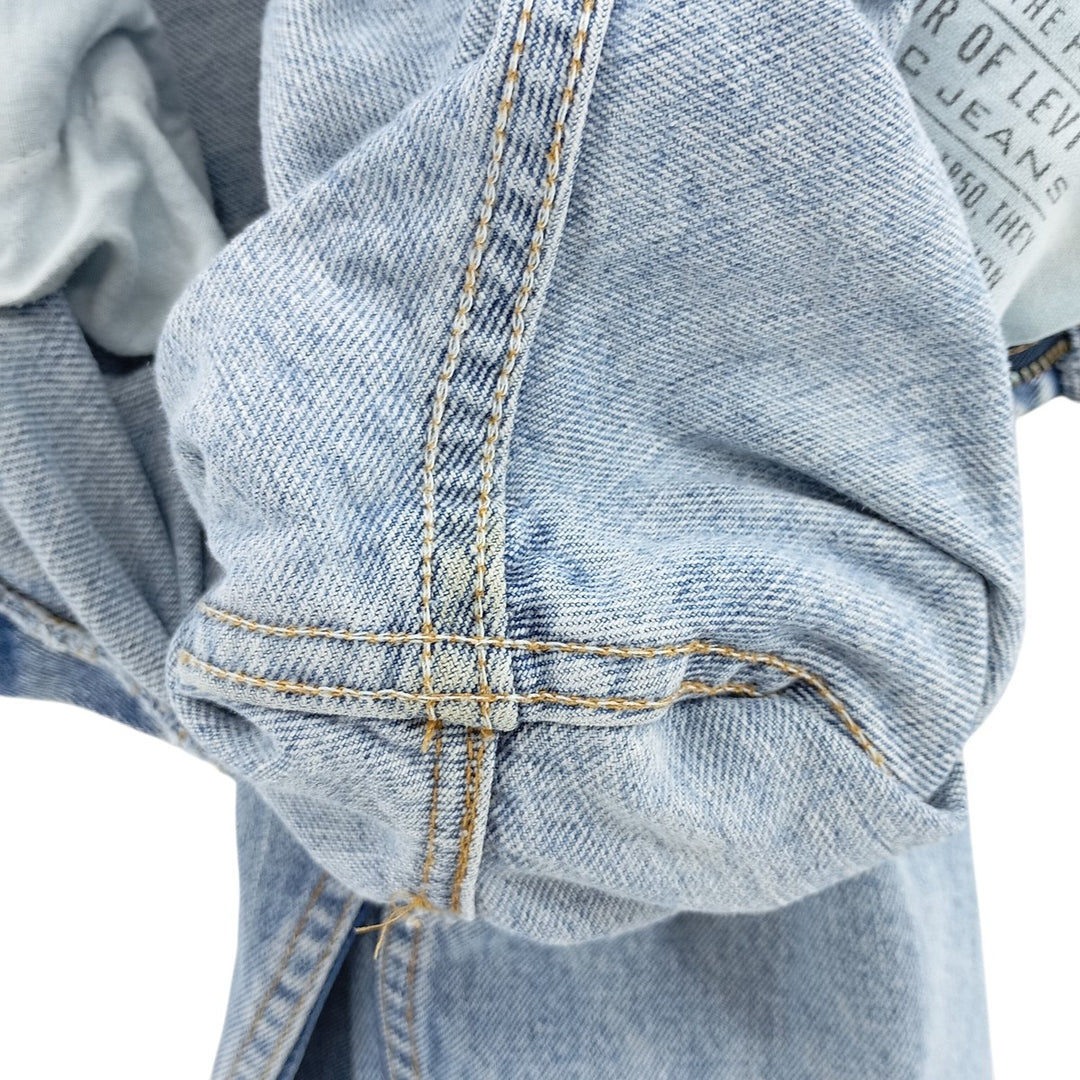 90'S Levi's 550-4891 Relaxed Fit Tapered Leg Denim Pants, Made in USA, Women's Size L (W28), Vintage cotton blue type Vintage Second Hand