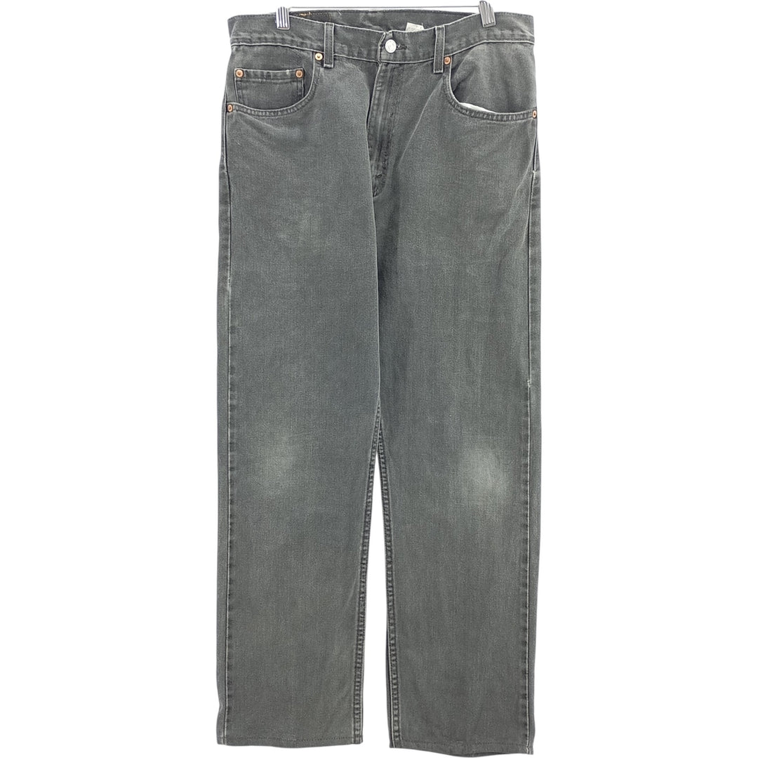 Levi's 505 REGULAR FIT Black Denim Tapered Denim Pants Men's W32 equivalent cotton black type Vintage Second Hand