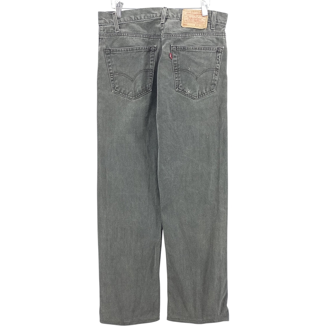 Levi's 505 REGULAR FIT Black Denim Tapered Denim Pants Men's W32 equivalent cotton black type Vintage Second Hand
