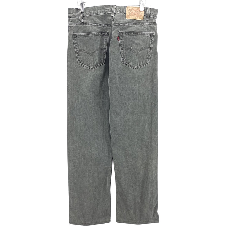 Levi's 505 REGULAR FIT Black Denim Tapered Denim Pants Men's W32 equivalent cotton black type Vintage Second Hand