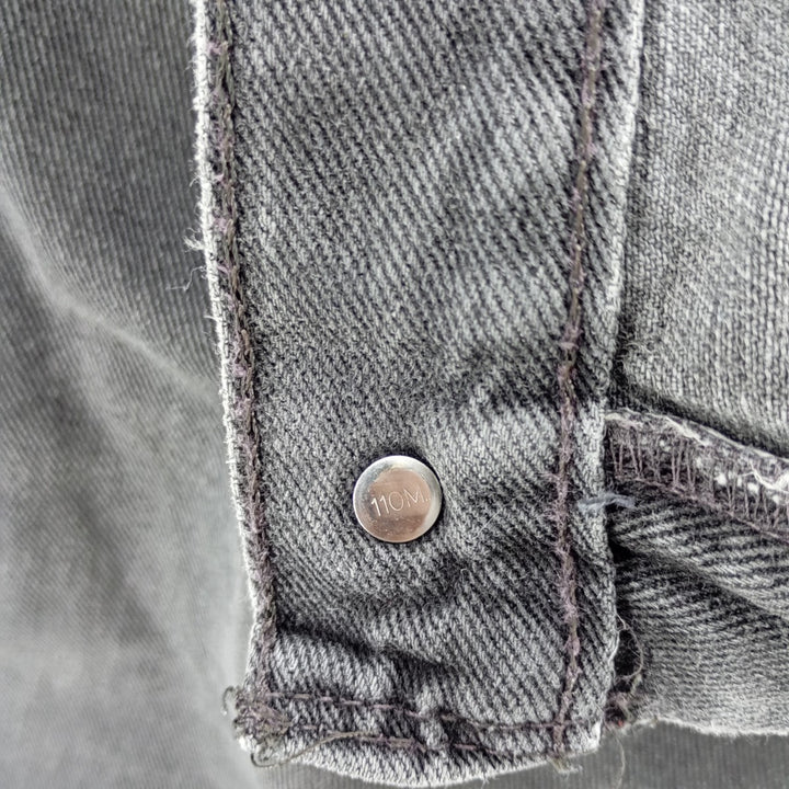 Levi's 505 REGULAR FIT Black Denim Tapered Denim Pants Men's W32 equivalent cotton black type Vintage Second Hand