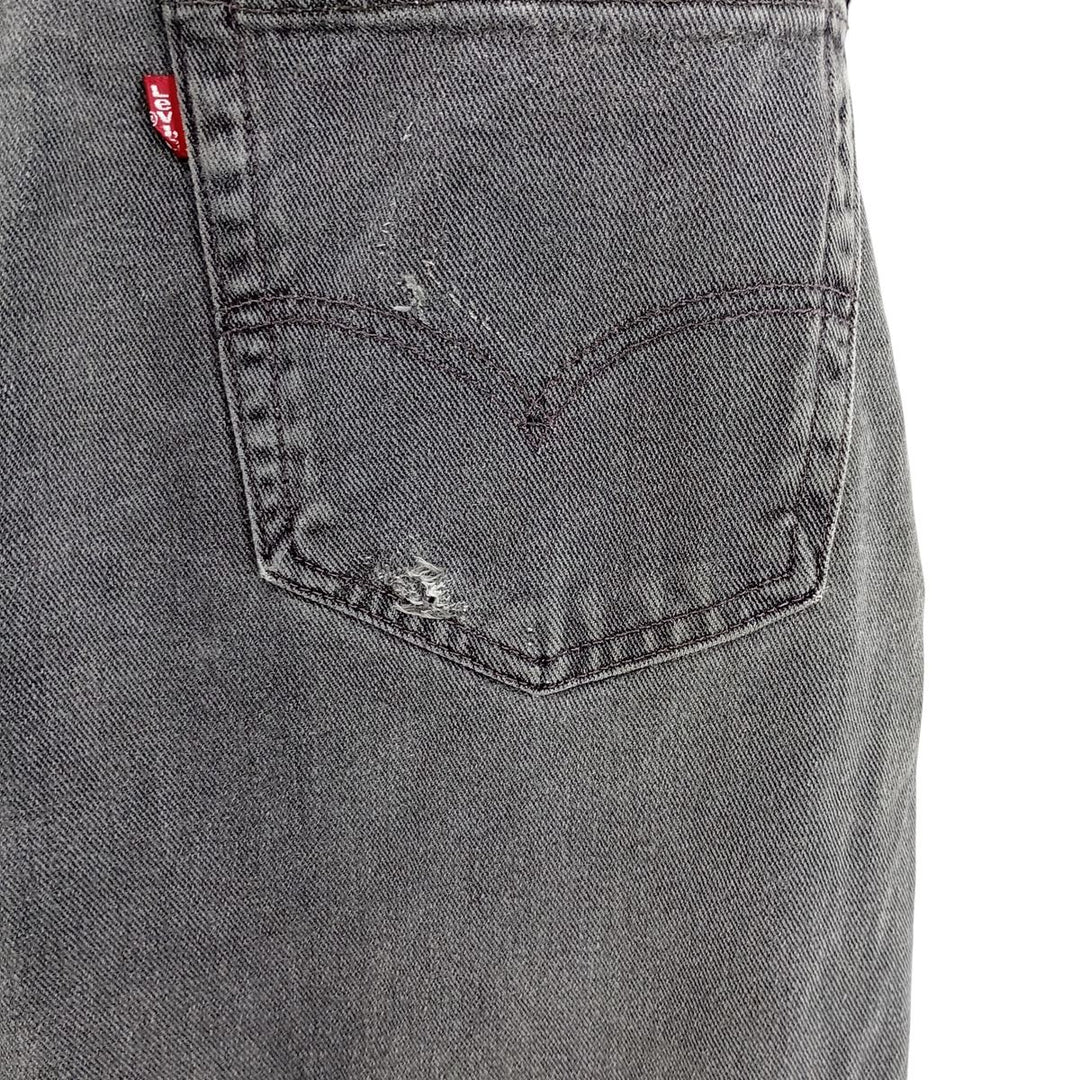 Levi's 505 REGULAR FIT Black Denim Tapered Denim Pants Men's W32 equivalent cotton black type Vintage Second Hand
