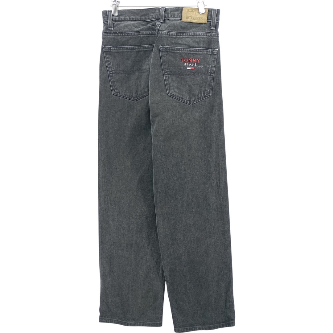 2000'S Tommy Hilfiger Jeans black denim tapered denim pants for men, size W30 cotton black type Vintage Second Hand