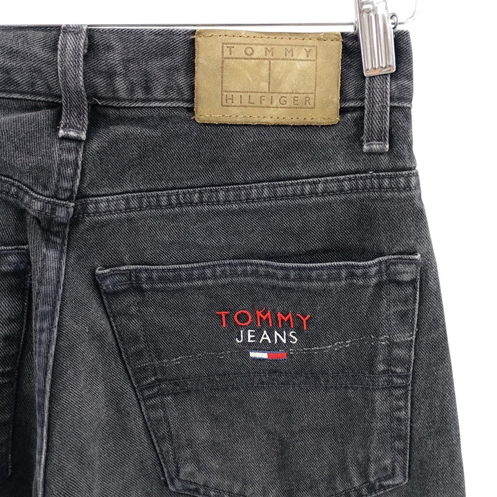 2000'S Tommy Hilfiger Jeans black denim tapered denim pants for men, size W30 cotton black type Vintage Second Hand