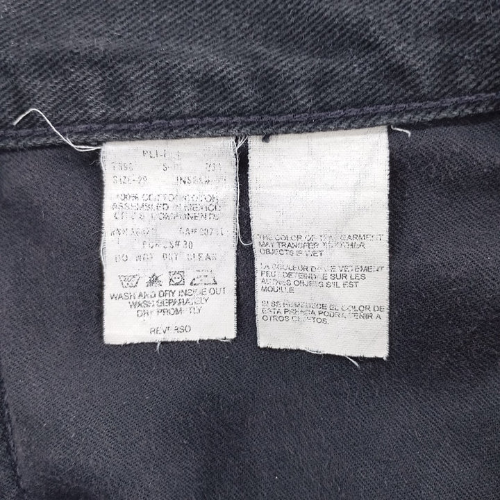 2000'S Tommy Hilfiger Jeans black denim tapered denim pants for men, size W30 cotton black type Vintage Second Hand