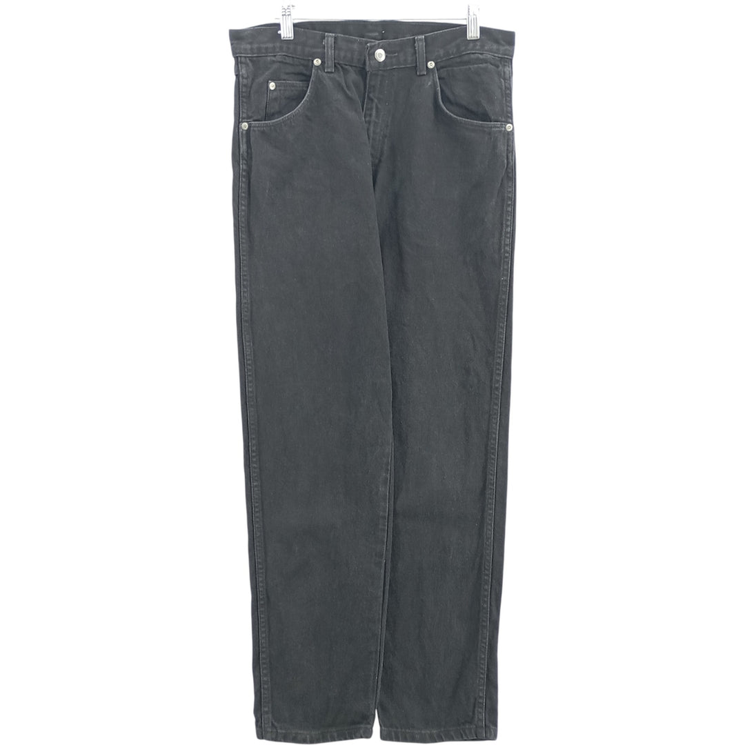 Wrangler Men's Vintage Black Denim Straight Leg Denim Pants, Size W32 cotton black type Vintage Second Hand