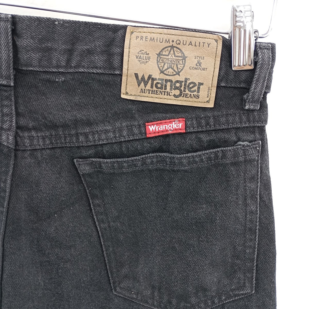 Wrangler Men's Vintage Black Denim Straight Leg Denim Pants, Size W32 cotton black type Vintage Second Hand