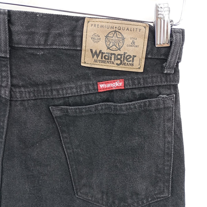 Wrangler Men's Vintage Black Denim Straight Leg Denim Pants, Size W32 cotton black type Vintage Second Hand