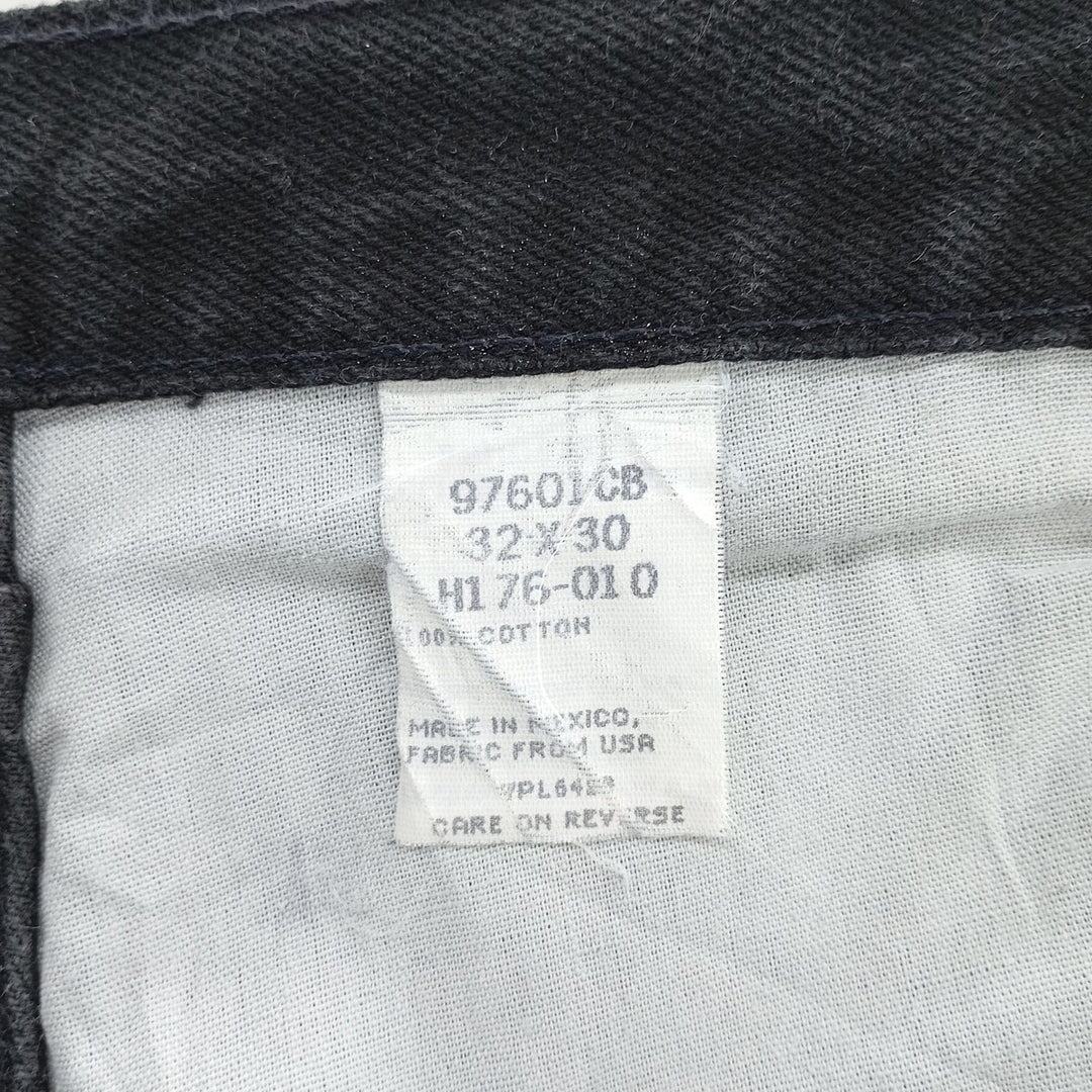 Wrangler Men's Vintage Black Denim Straight Leg Denim Pants, Size W32 cotton black type Vintage Second Hand
