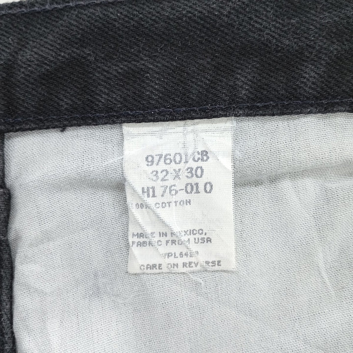 Wrangler Men's Vintage Black Denim Straight Leg Denim Pants, Size W32 cotton black type Vintage Second Hand