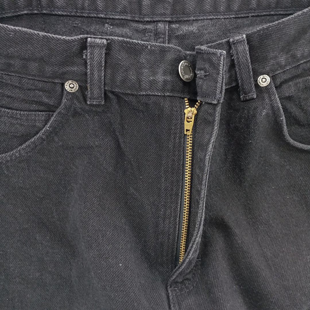 Wrangler Men's Vintage Black Denim Straight Leg Denim Pants, Size W32 cotton black type Vintage Second Hand