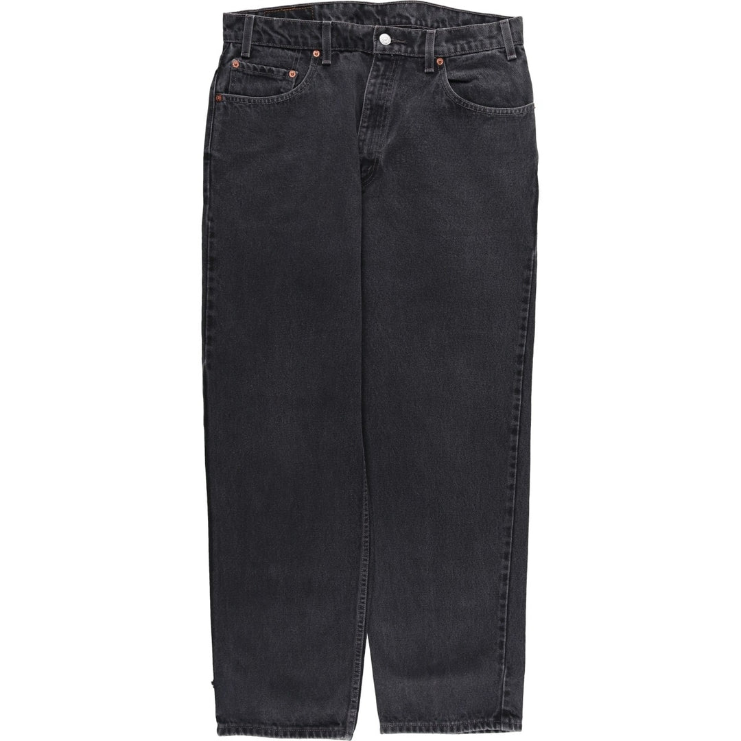 90'S Levi's 550-0260 Relaxed Fit Tapered Denim Pants, Black, Men's, Size 34 (Vintage) cotton black type Vintage Second Hand