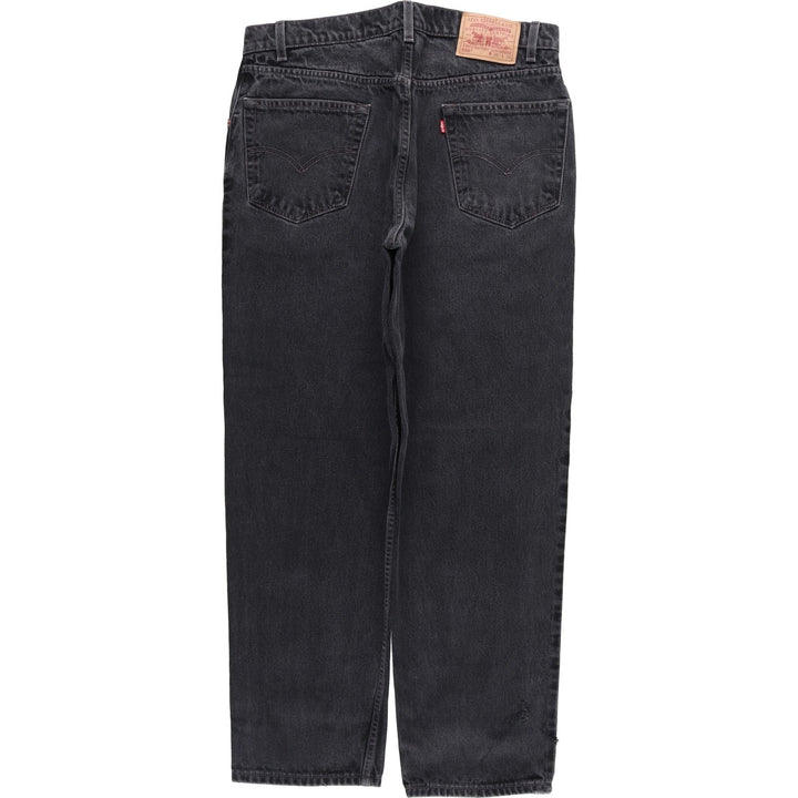 90'S Levi's 550-0260 Relaxed Fit Tapered Denim Pants, Black, Men's, Size 34 (Vintage) cotton black type Vintage Second Hand