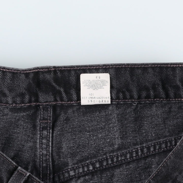 90'S Levi's 550-0260 Relaxed Fit Tapered Denim Pants, Black, Men's, Size 34 (Vintage) cotton black type Vintage Second Hand