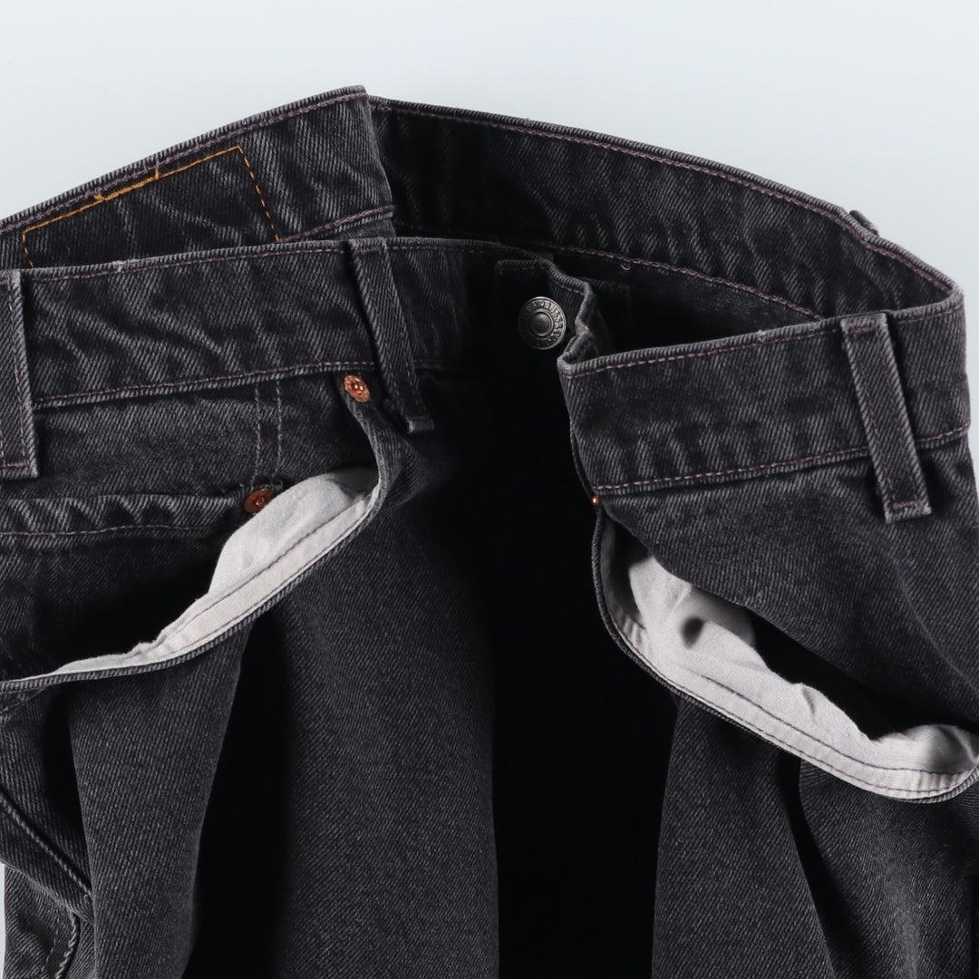 90'S Levi's 550-0260 Relaxed Fit Tapered Denim Pants, Black, Men's, Size 34 (Vintage) cotton black type Vintage Second Hand