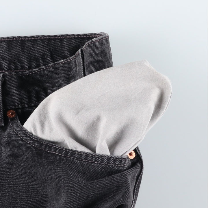 90'S Levi's 550-0260 Relaxed Fit Tapered Denim Pants, Black, Men's, Size 34 (Vintage) cotton black type Vintage Second Hand