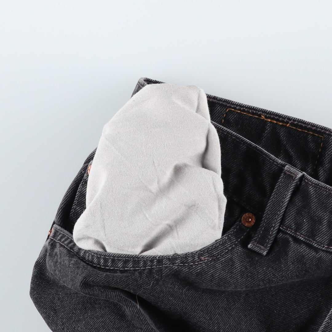 90'S Levi's 550-0260 Relaxed Fit Tapered Denim Pants, Black, Men's, Size 34 (Vintage) cotton black type Vintage Second Hand