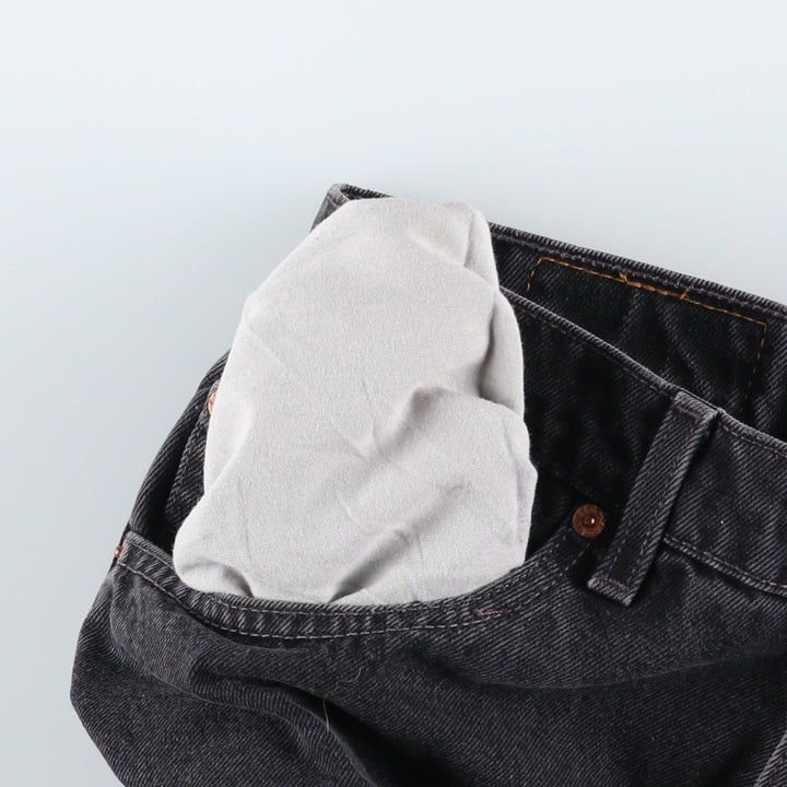 90'S Levi's 550-0260 Relaxed Fit Tapered Denim Pants, Black, Men's, Size 34 (Vintage) cotton black type Vintage Second Hand