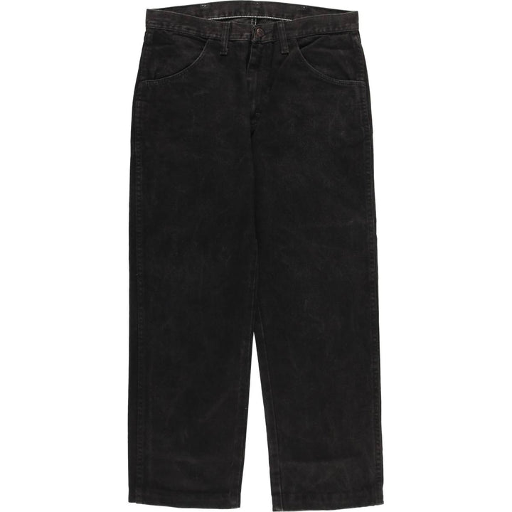 Rustler Black Denim Straight Denim Pants for Men, W32 equivalent cotton black type Vintage Second Hand