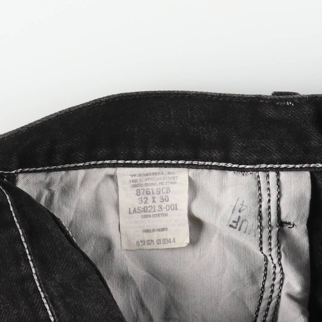 Rustler Black Denim Straight Denim Pants for Men, W32 equivalent cotton black type Vintage Second Hand