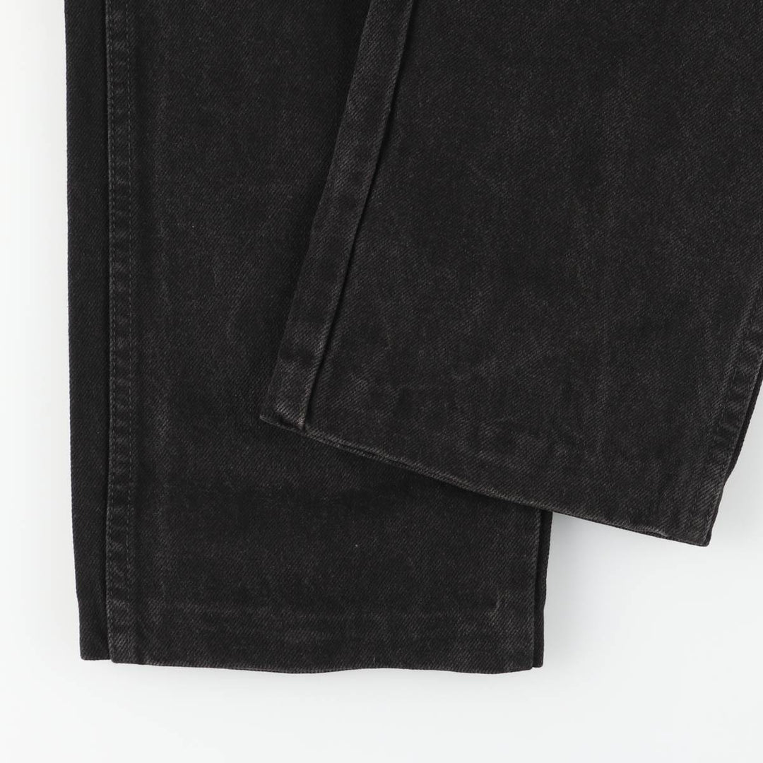 Rustler Black Denim Straight Denim Pants for Men, W32 equivalent cotton black type Vintage Second Hand