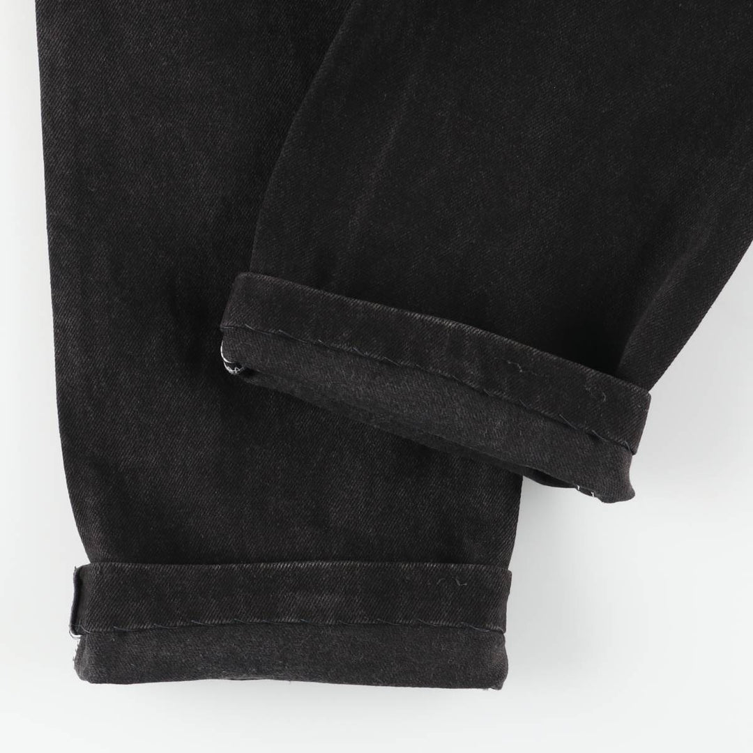 Rustler Black Denim Straight Denim Pants for Men, W32 equivalent cotton black type Vintage Second Hand