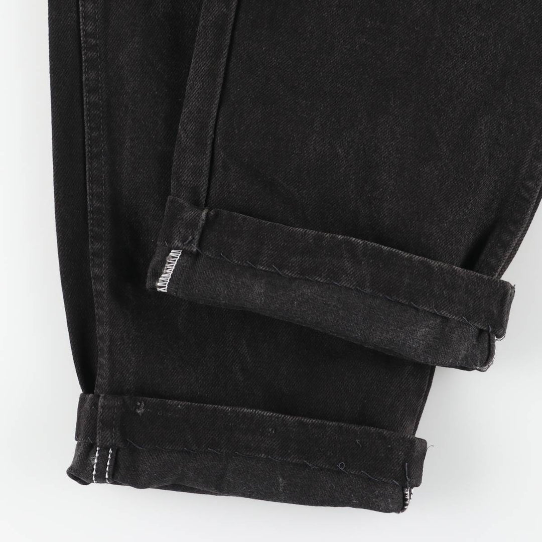 Rustler Black Denim Straight Denim Pants for Men, W32 equivalent cotton black type Vintage Second Hand