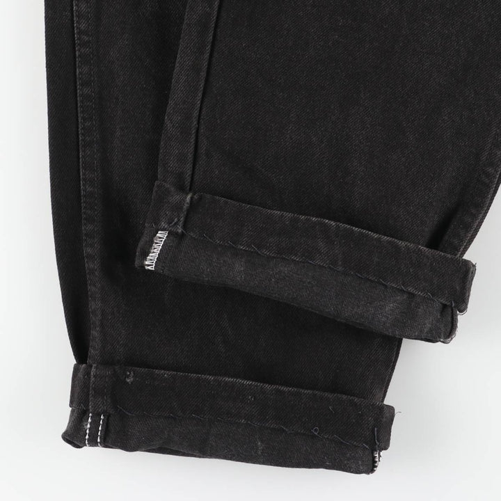 Rustler Black Denim Straight Denim Pants for Men, W32 equivalent cotton black type Vintage Second Hand