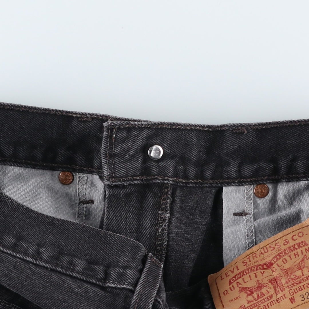 90s-00'S Vintage Levi's 550 Black Denim Tapered Denim Pants, Men's Size W31 unclear black type Vintage Second Hand